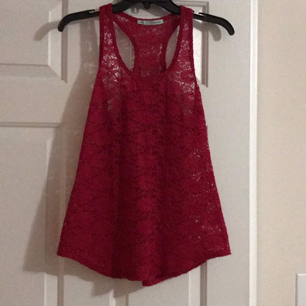 Pink sheer tank